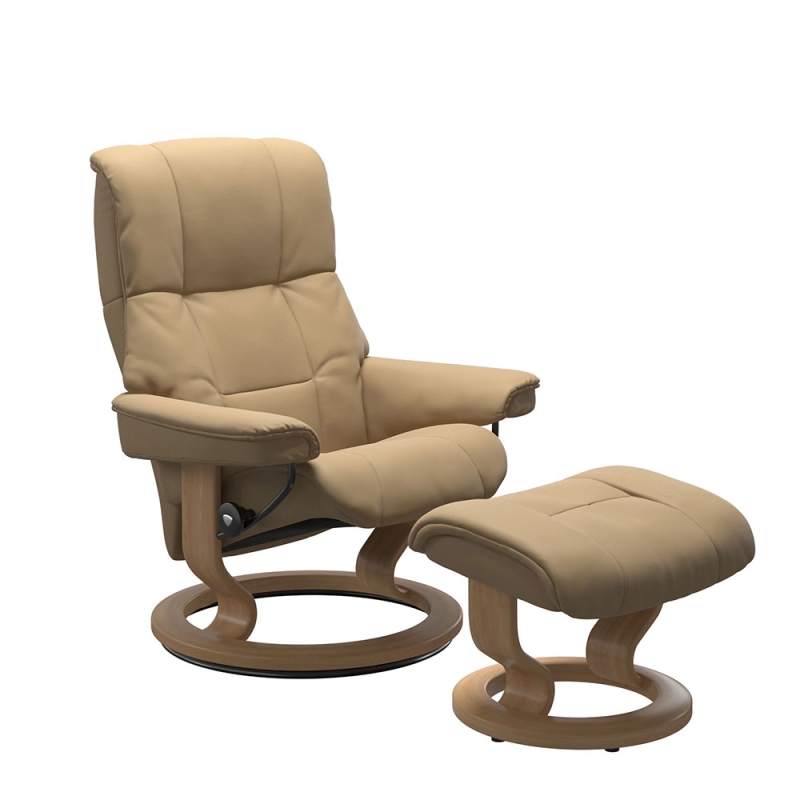 Stressless mayfair medium paloma sand and oak stain