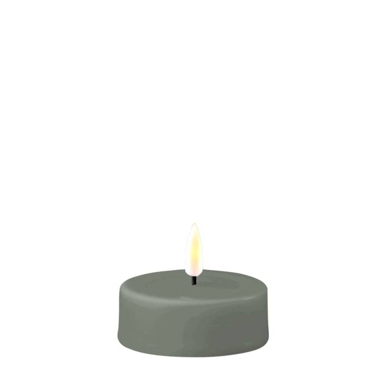 Deluxe Homeart Real Flame Led Jumbo Tealight Salvie Green -  2 Pack