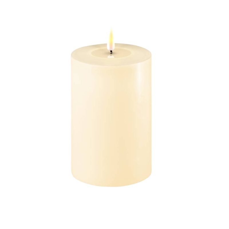 Deluxe Homeart Real Flame Led Candle Cream -  10 x 15cm