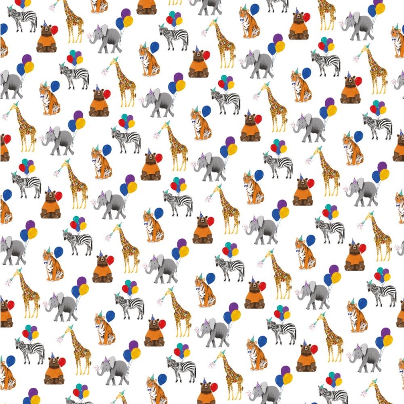 Bear And Giraffe Gift Wrap