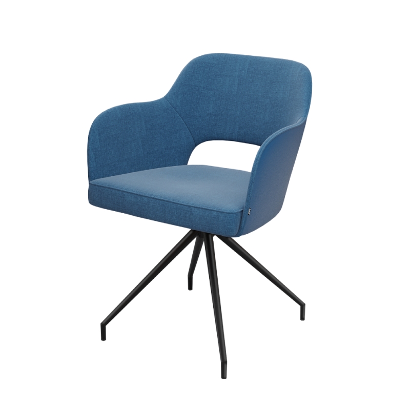 Chicago Swivel Dining Chair Blue