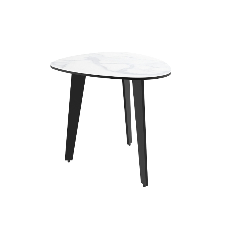 Galet End Table Matt Marble