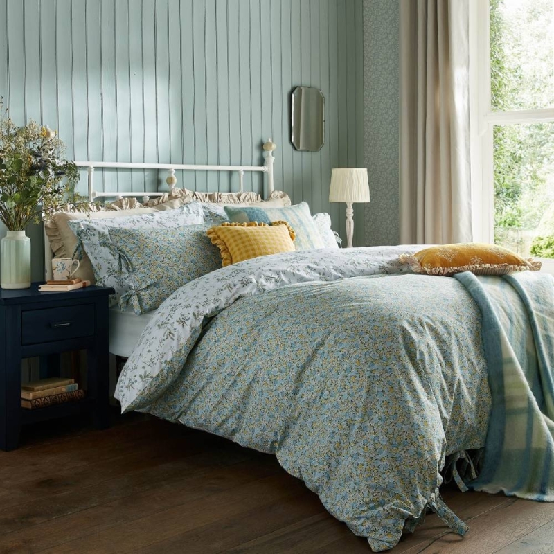 Laura Ashley Loveston Duvet Set Newport Blue