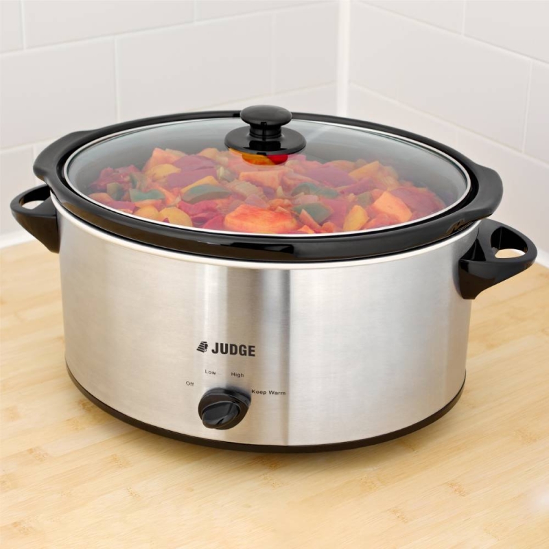 Judge 5.5 Litre Slow Cooker Glasswells