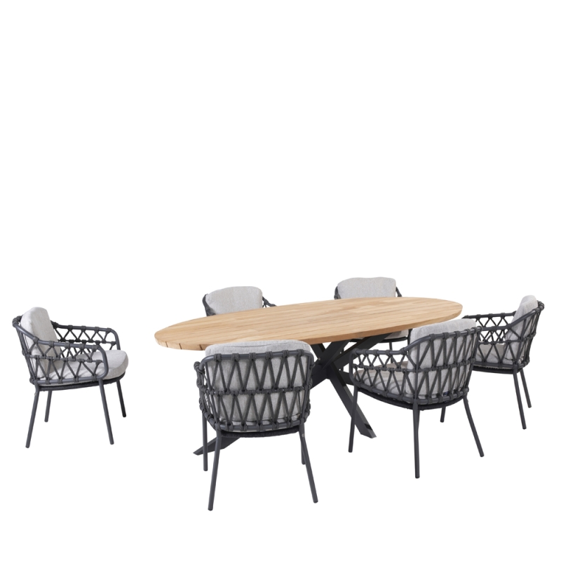 Calpi Ellipse Table and 6 Chairs