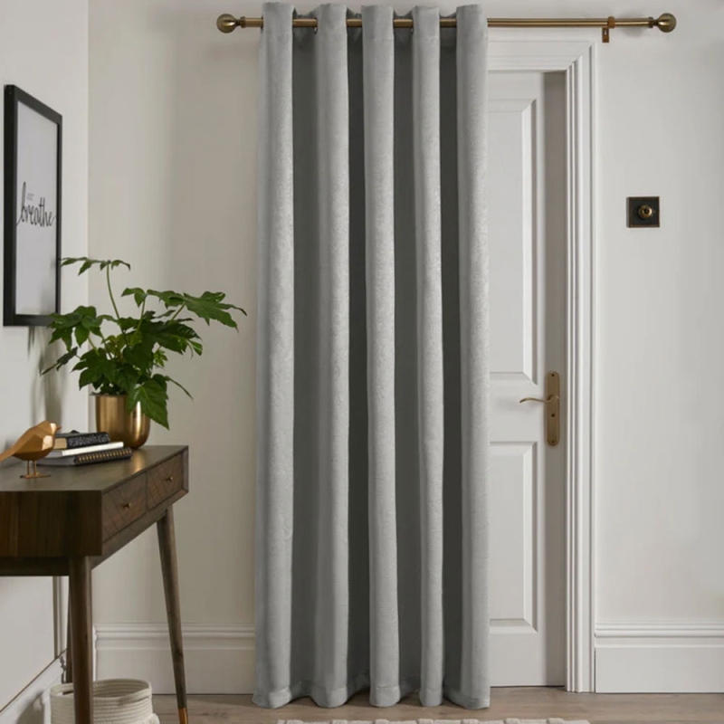 Strata Readymade Door Curtain Silver