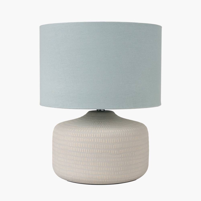 Kai Textured Ceramic Table Lamp With Shade