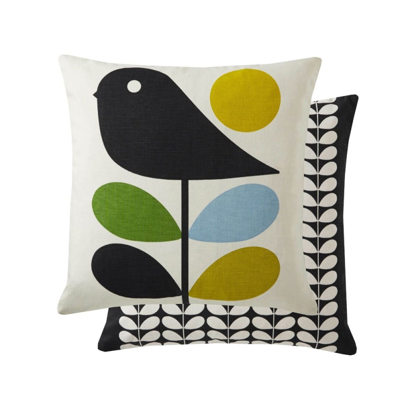 Orla Kiely Early Bird Cushion Duck Egg