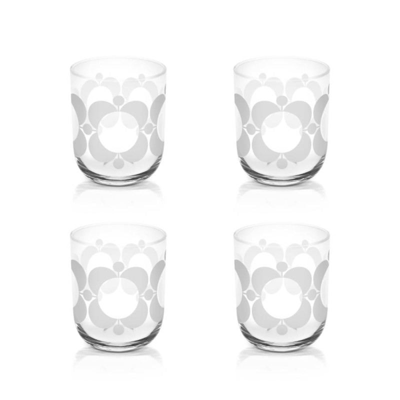 Orla Kiely Atomic Flower Set of 4 Water Glasses