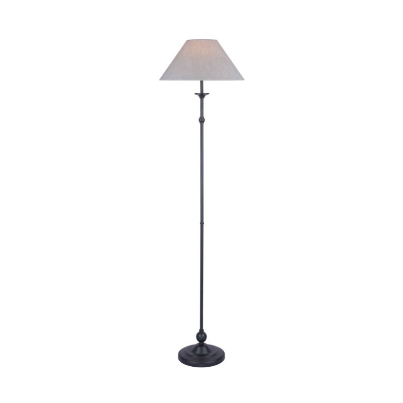 Laura Ashley Ludchurch Floor Lamp Industrial Black with Shade