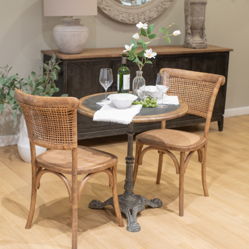 Sculthore Cafe Set Round Table Woven Back