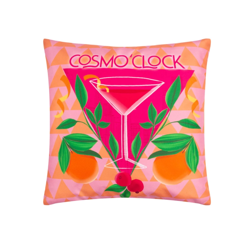 Cosmo O'Clock 43cm Outdoor Cushion Pink