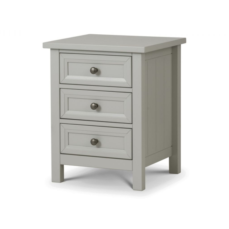 Marley 3 Drawer Bedside Dove Grey