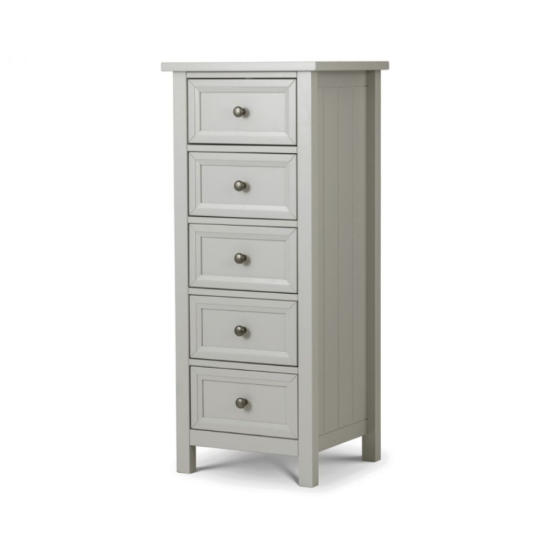 Marley 5 Drawer Tall Chest Dove Grey