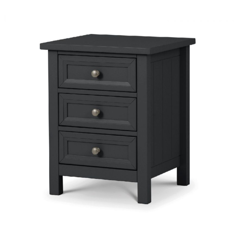 Marley 3 Drawer Bedside Anthracite