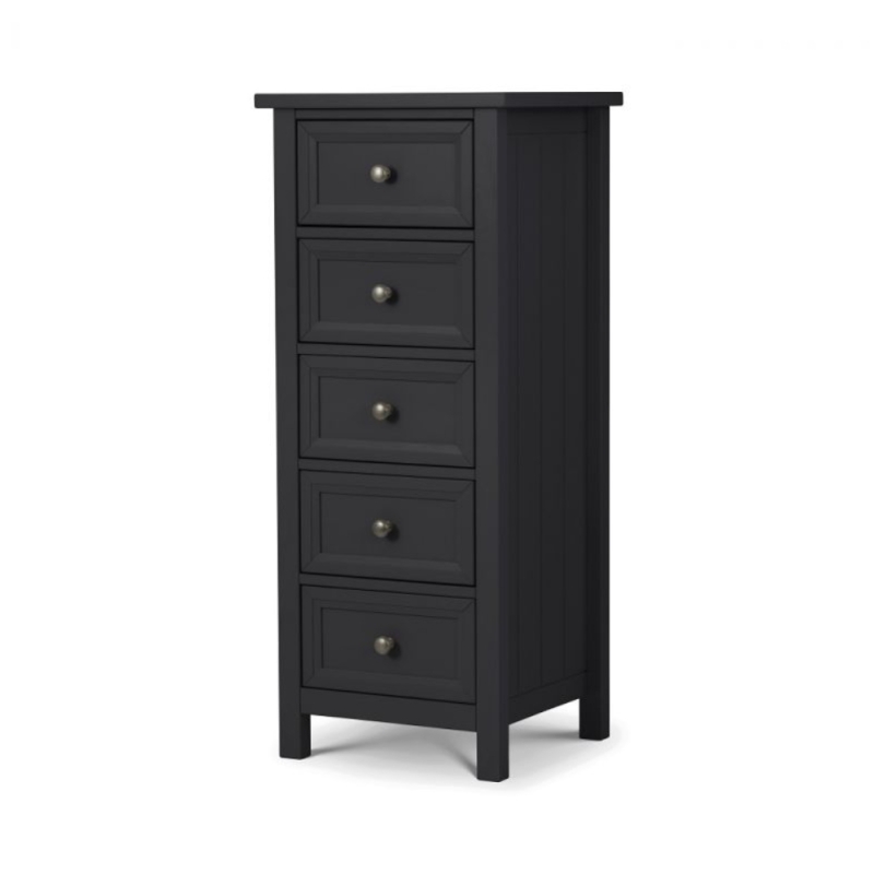 Marley 5 Drawer Tall Chest Anthracite