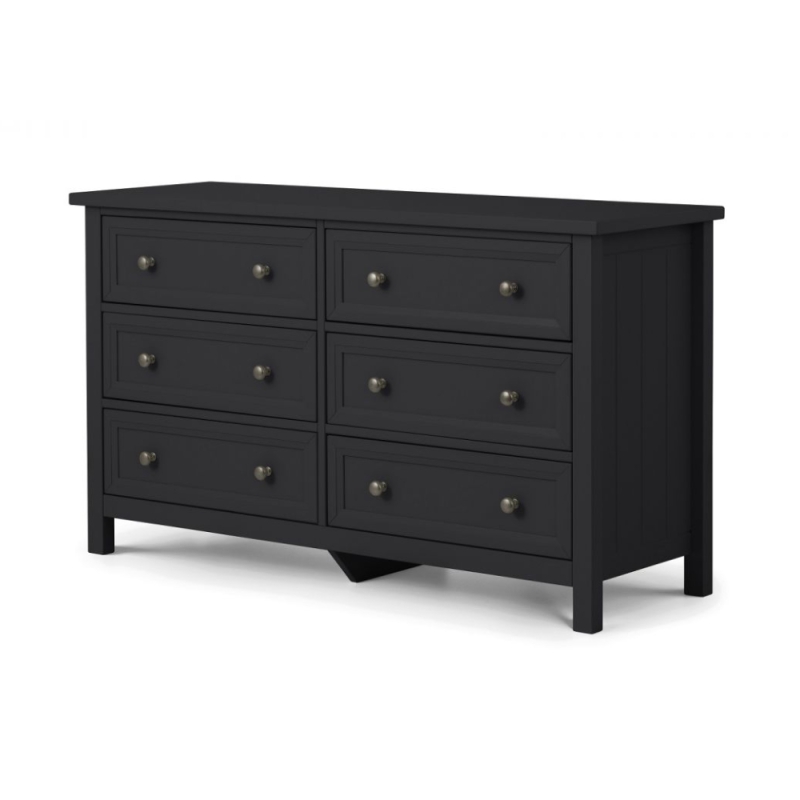 Marley 6 Drawer Wide Chest Anthracite