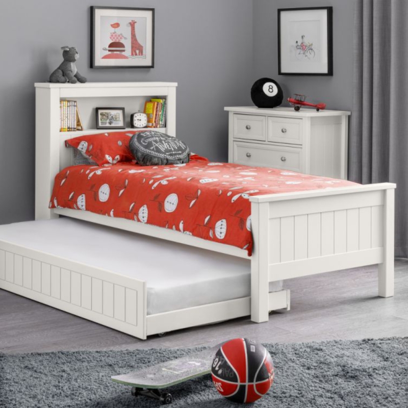 Marley Bookcase Bed & Underbed Surf White Lifestyle