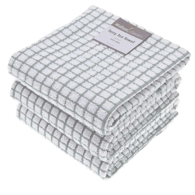 Walton & Co Terry Tea Towel Grey