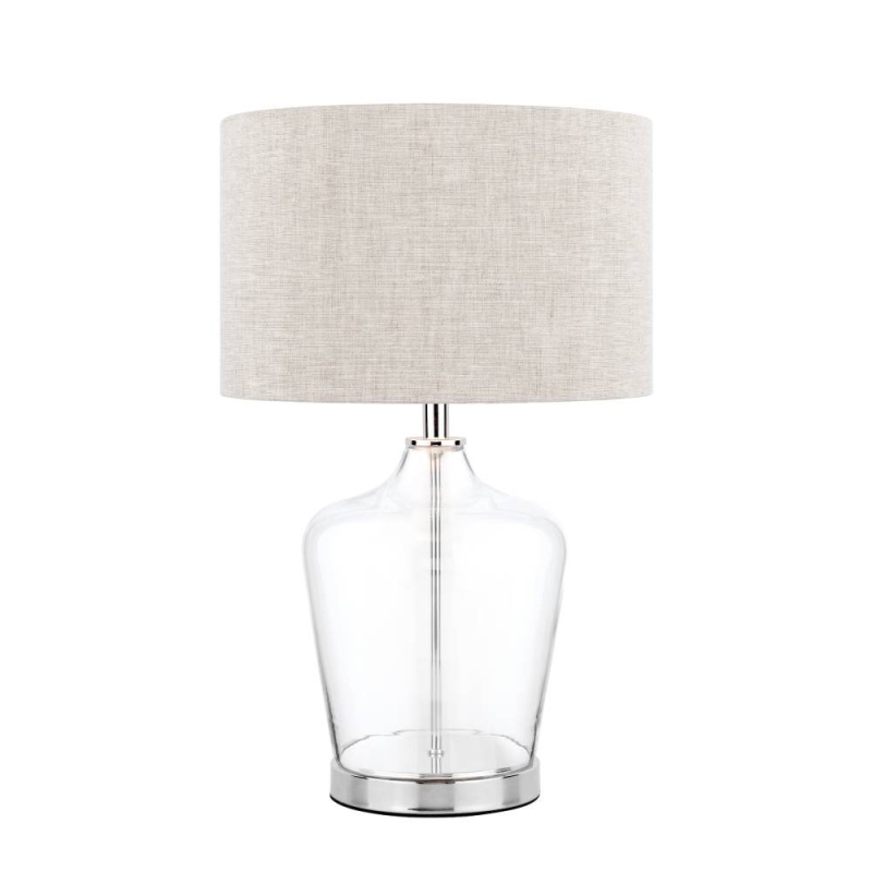 Laura Ashley Ockley Touch Table Lamp Polished Chrome & Glass