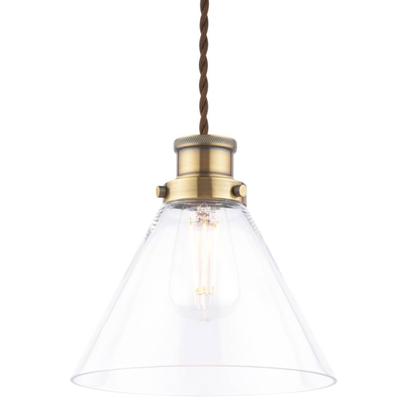 Laura Ashley Isaac Easy Fit Pendant Antique Brass