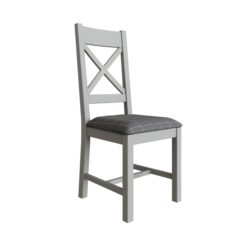 Harleston Crossback Chair Check Grey/Grey