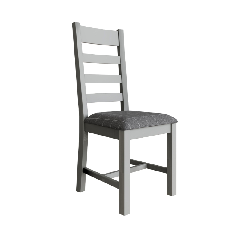 Harleston Slatted Chair Check Grey/Grey