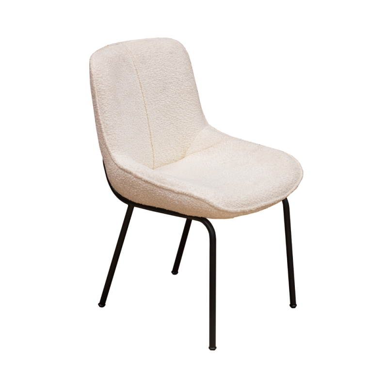 Bruce Dining Chair - Boucle White
