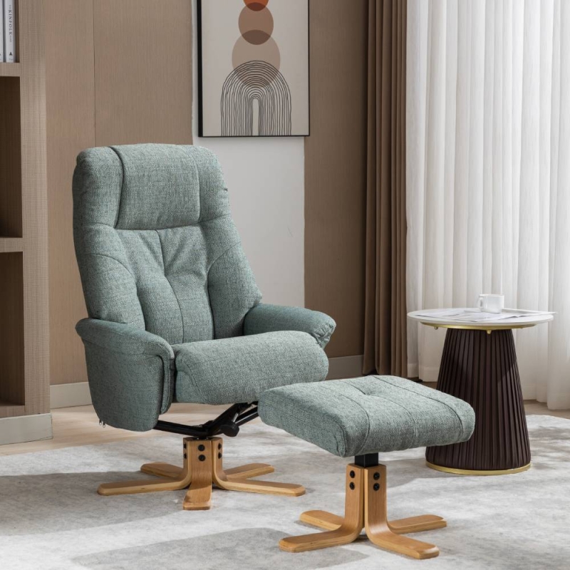 Deben Swivel Chair & Stool Lisbon Teal