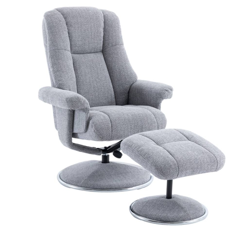 Denby Swivel Recliner Chair & Footstool Chacha Dove