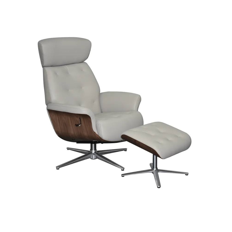 Norway Swivel Recliner Chair & Stool