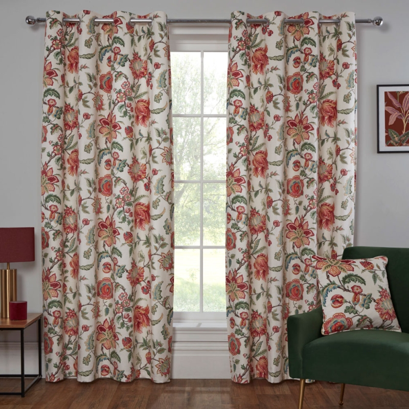 Linden Eyelet Headed Curtains Lined Multi