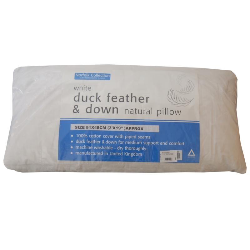 White Duck Feather & Down Large Pillow