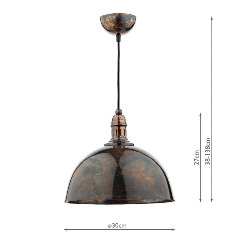 Yoko 1 Light Pendant Mottled Bronze