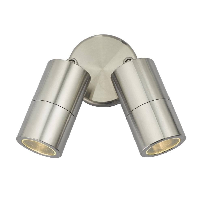 Dar Ortega 2lt Wall Light Aluminium