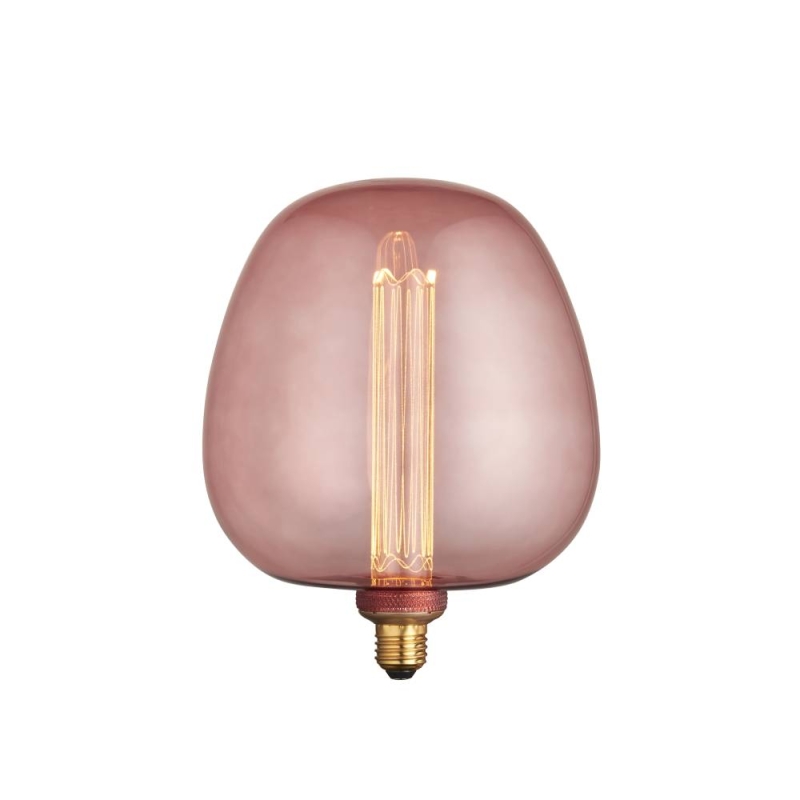 Roves E27 LED Anti Glare Lamp - Pink Tinted Glass