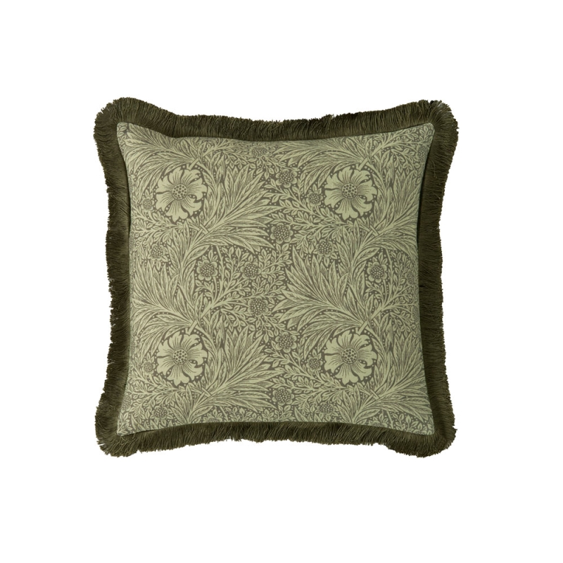 William Morris At Home Marigold Cushion Olive