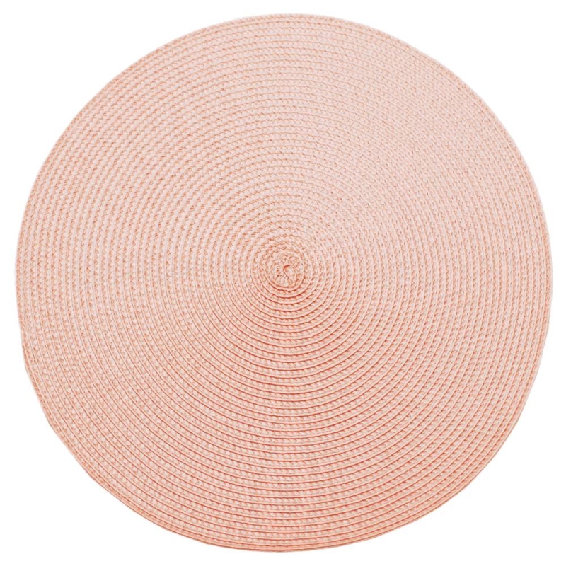 Walton & Co Circular Ribbed Placemat Pink Quartz