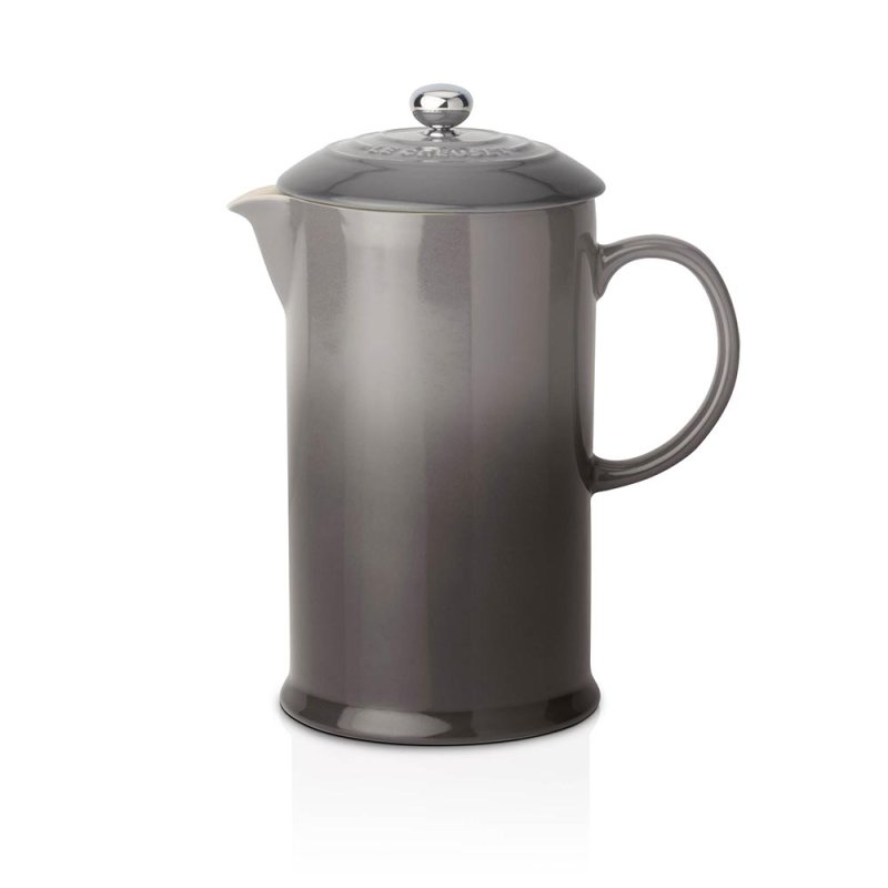 le creuset coffee pot and press flint