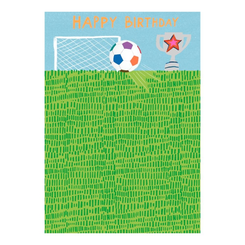 Football With Trophy - Birthday Card