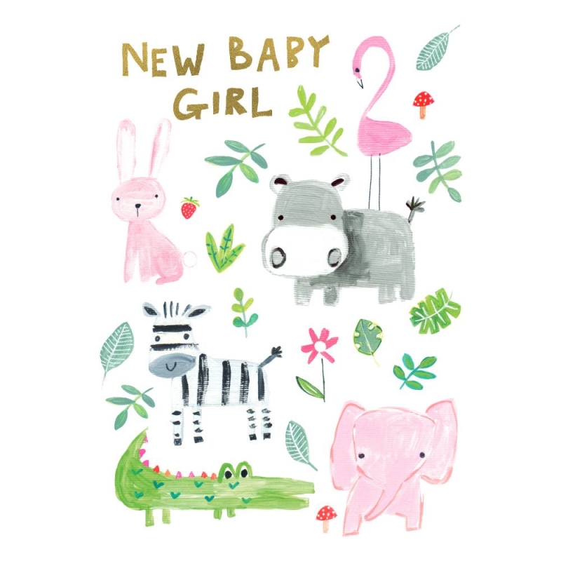 New Baby Girl Greeting Card