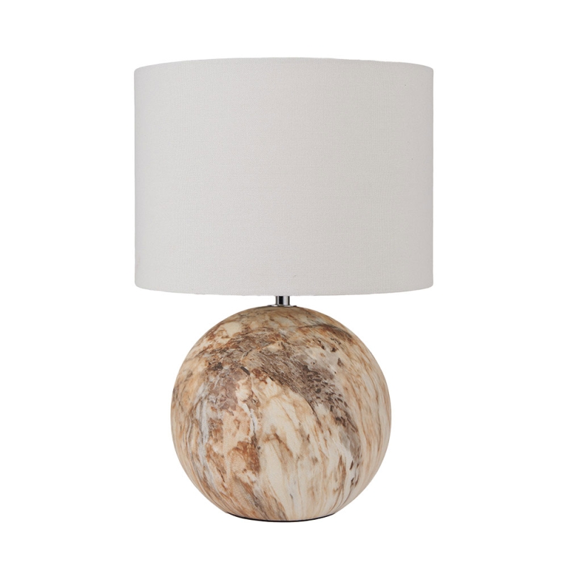 Viejo  Stone Effect Ceramic Table Lamp With Shade