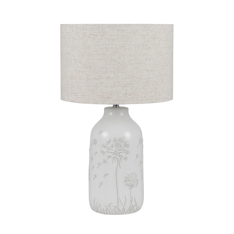 Flora Floral Ceramic Table Lamp with Shade