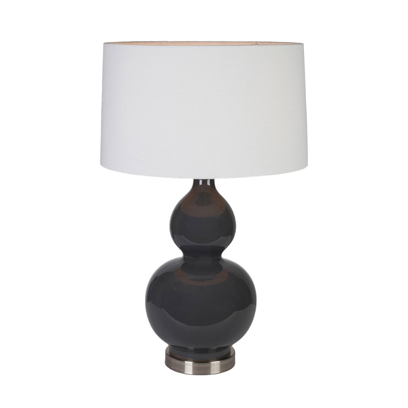 Gatsby Grey Ceramic Table Lamp  with Shade