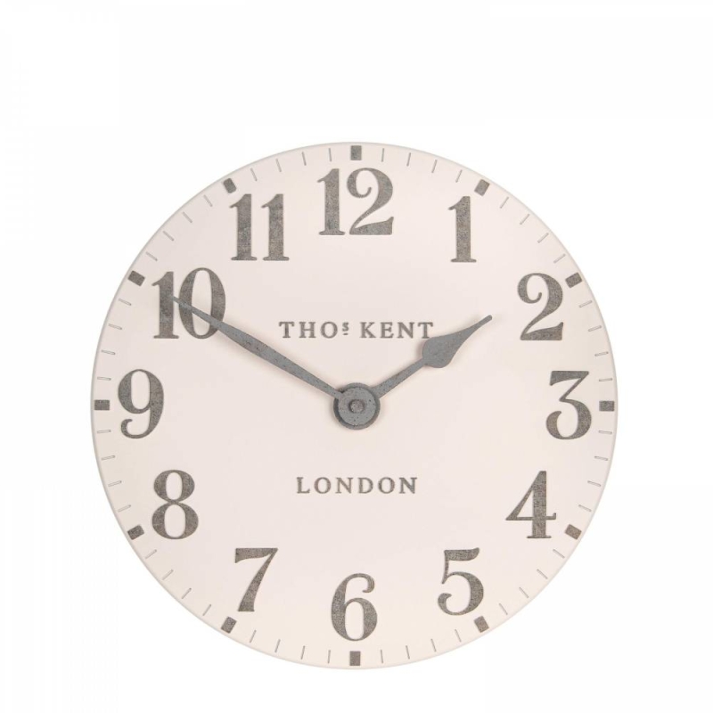Thomas Kent Arabic 12" Mantel Clock Pearl Green