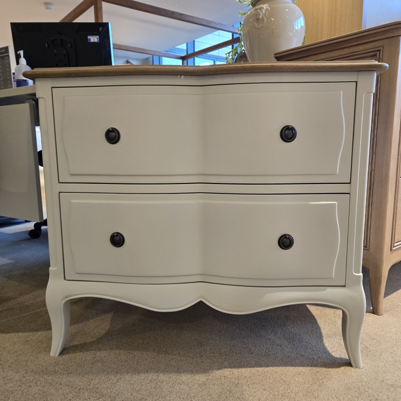 Amelie 2 Drawer Wide Bedside (Ipswich)