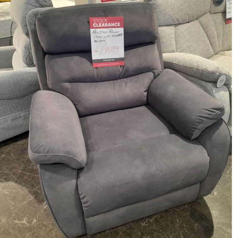 Houston power reclining chair with power head tilt (Haverhill)