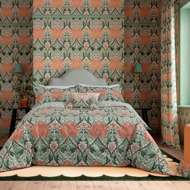 Helena Cover Set Peach/Teal