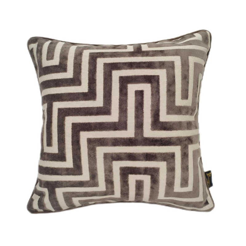 Amazing 60cm Cut Velevet Cushion Chocolate