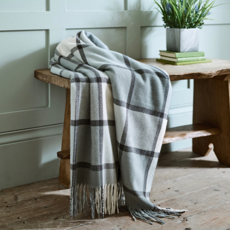 Deyongs Helmsley 130cm x 180cm Throw Charcoal
